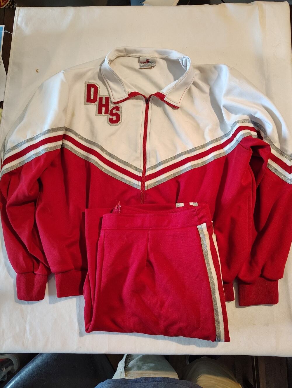 Vintage Delsea High School Cheerleading Warmup Jacket Pants Franklinville NJ